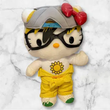 헬로키티 봉제 인형 썬플라워 T셔츠 유스케 콜라보