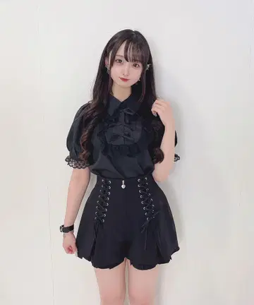 honey cinnamon 허니 시나몬 블라우스 리본 레이스 반팔 상의