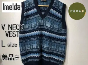 Imelda 기하학 패턴 V넥 베스트