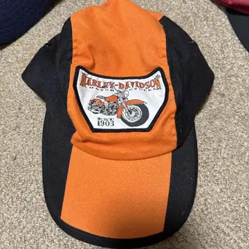 Harley-Davidson 바이커 캡 오렌지/블랙