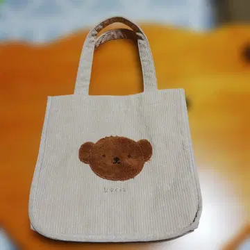 미피 곰 보리스 코듀로이 베이지 토트