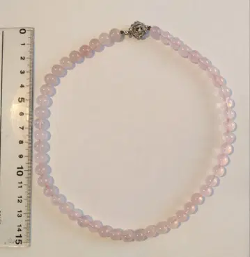 로즈쿼츠 목걸이 약 40cm