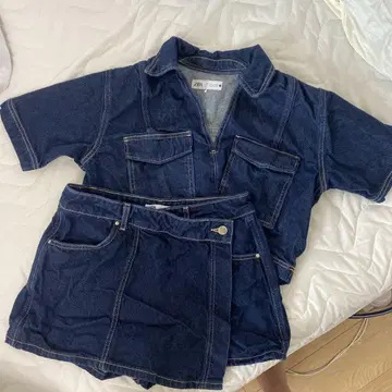 새상품급 ZARA 데님 셋업 S 사이즈