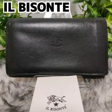일비종떼 2단 접이식 지갑 미디엄 월렛 블랙 IL BISONTE