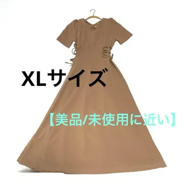 [새상품급] JUNOAH 반팔 원피스 XL 모카 여성용 드레스업