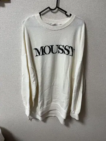 MOUSSY 화이트 니트 스웨터 원피스