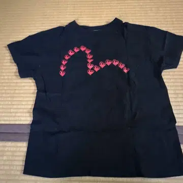 EVISU 하트 디자인 블랙 T셔츠 38