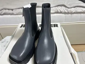 JIL SANDER 네이비 그레이 사이드 고어 부츠 43 미사용 새상품