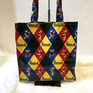 새상품급 Harrods 해롯 테디베어 비닐 토트백