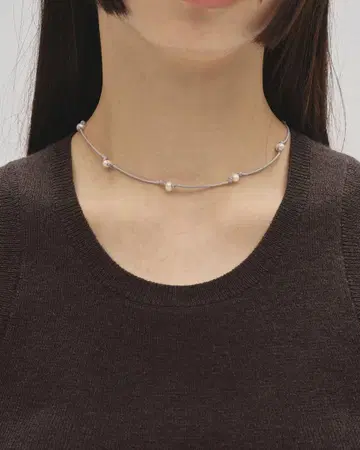 todayful Cord Pearl Choker