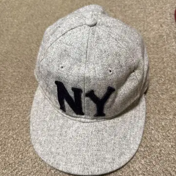 NY 로고 자수 그레이 야구 모자