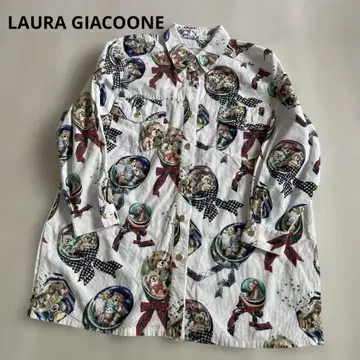 LAURA GIACOONE 앤티크풍 프린트 코듀로이 셔츠 베어