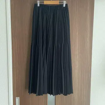 소주 soeju 플리츠 스커트 블랙 기장 85cm