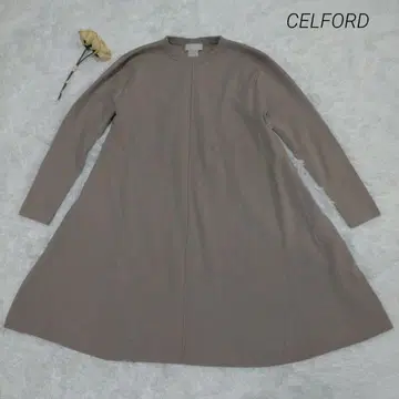 셀포드 CELFORD 바이컬러 A라인 니트 원피스 36