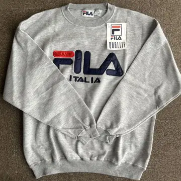 택 포함 미사용 새상품 FILA 그레이 맨투맨 USM 사이즈