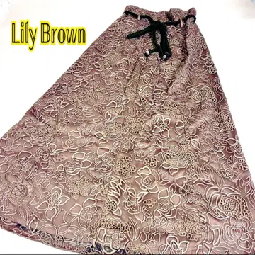 LILY BROWN 릴리 브라운 자수 올 패턴 레이스 머메이드 스커트