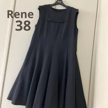 컨디션 최상 Rene 레어 38 리본 스트레치 원피스 블랙