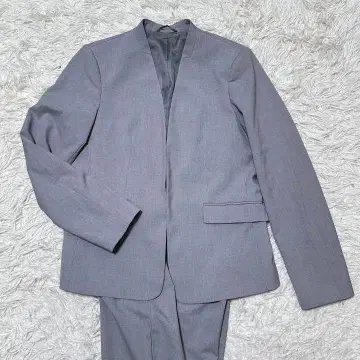 GU 노카라 셋업 그레이 자켓 L 팬츠 XL 비즈니스