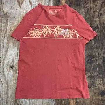 00s Piko 티셔츠 오렌지 Y2K 서프 보타니컬 시크 스타일 헤이세이