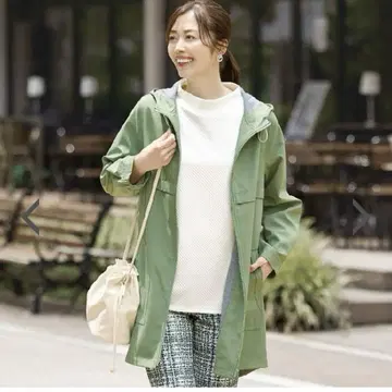 새상품 N 플러스 (니토리 어패럴 브랜드) 본딩 지퍼 후드티 그린 M