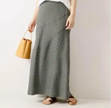 spick&span 깅엄 체크 비대칭 스커트