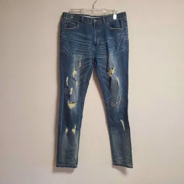 넘버나인 데님 데님 팬츠 스키니 청바지 데미지 가공 M