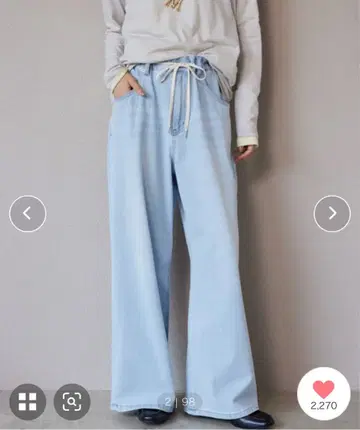 BARNEYS NEW YORK 와이드 레그 데님 S