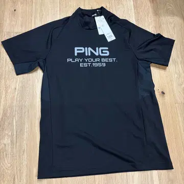 새상품 PING 남성용 골프 셔츠 L 사이즈 블랙