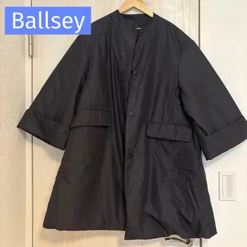 Ballsey 노카라 다운 코트 36 블랙