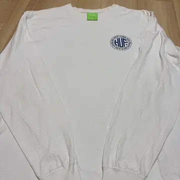 HUF 화이트 로고 긴팔 티셔츠 M