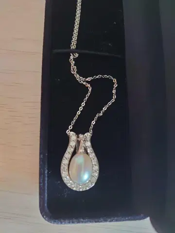 IEI 펄 목걸이 실버925 다이아 포함