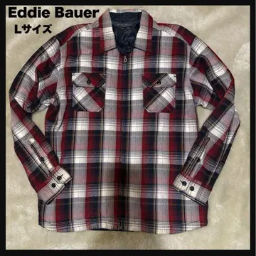 [ USED ] Eddie Bauer 체크 지퍼 자켓 L사이즈