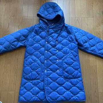 45R 두꺼운 나일론 퀼트 코트 남성용 블루