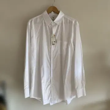 UNIQLO 슈퍼 논아이론 슬림 셔츠 XXL 화이트 거의 새상품