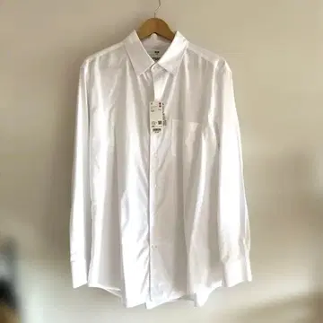 UNIQLO 슈퍼 논아이론 슬림 셔츠 XXL 화이트 거의 새상품