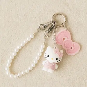 HELLO KITTY 퀼팅 키 참 핑크