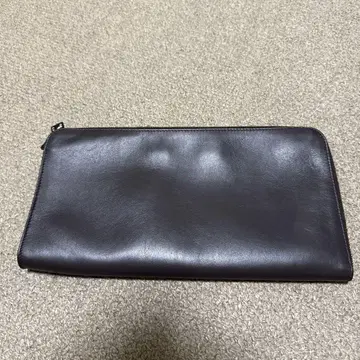 이탈리아제 다크 브라운 가죽 클러치백