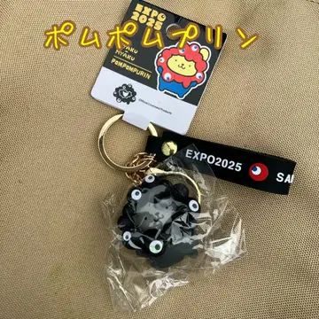 만박 EXPO 먀쿠먀쿠 산리오 콜라보 키링 블랙 폼폼푸딩