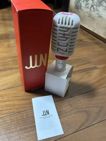 재중 응원봉 마이크형 화이트/레드