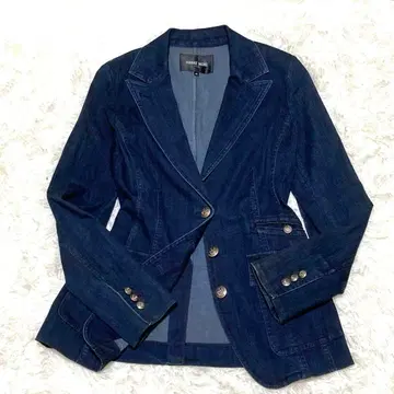 새상품급 하나에모리 HANAE MORI 데님 자켓 미형 다크 네이비 40