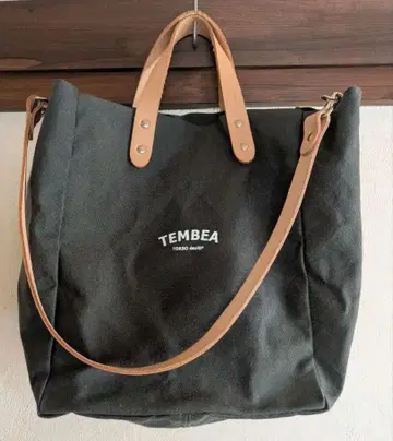 TEMBEA 토트백 블랙 캔버스