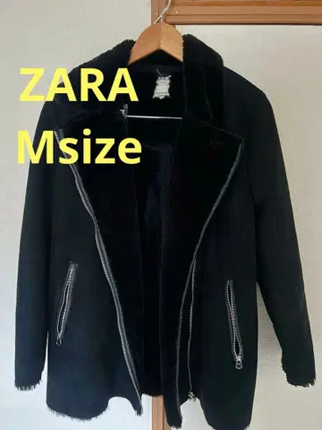 ZARA 블랙 무스탕 코트