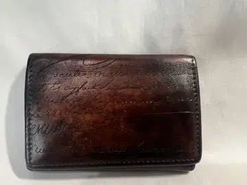 벨루티 인부이아 스크릿 가죽 캘리그래피 명함지갑