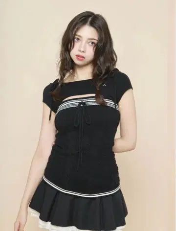 [ 정품 ] andmary Kitty cable knit tops