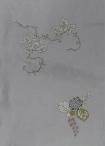 [ 익명 배송 ] 연보라 코몬 기모노 잎과 꽃 자수