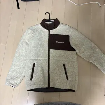 Champion 플리스 자켓 아이보리/브라운