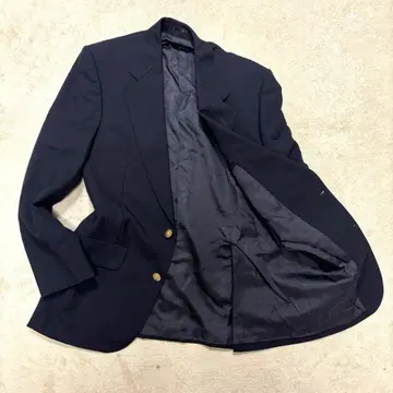 초레어 aquascutum 골드 버튼 네이비 블레이저 테일러드 자켓
