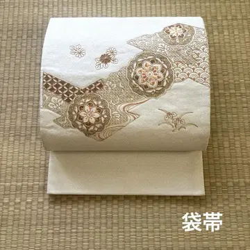 꽃무늬 자수 후쿠로 오비