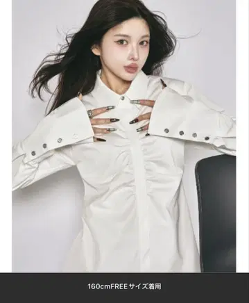 Darich 웨스트 커브 셔츠 원피스 white Free