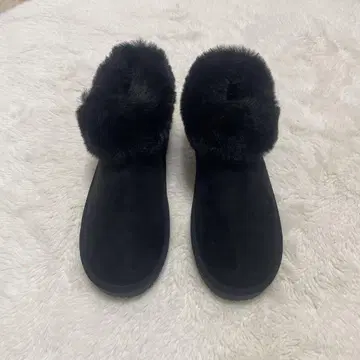 어그 부츠 여성용 블랙 사이드 지퍼